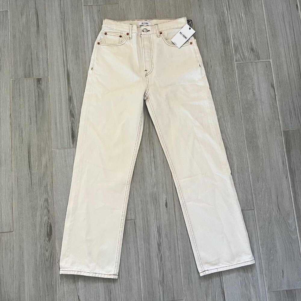 NWT Re/Done Tan 90s Relaxed Jeans size 23 fits like 27/28